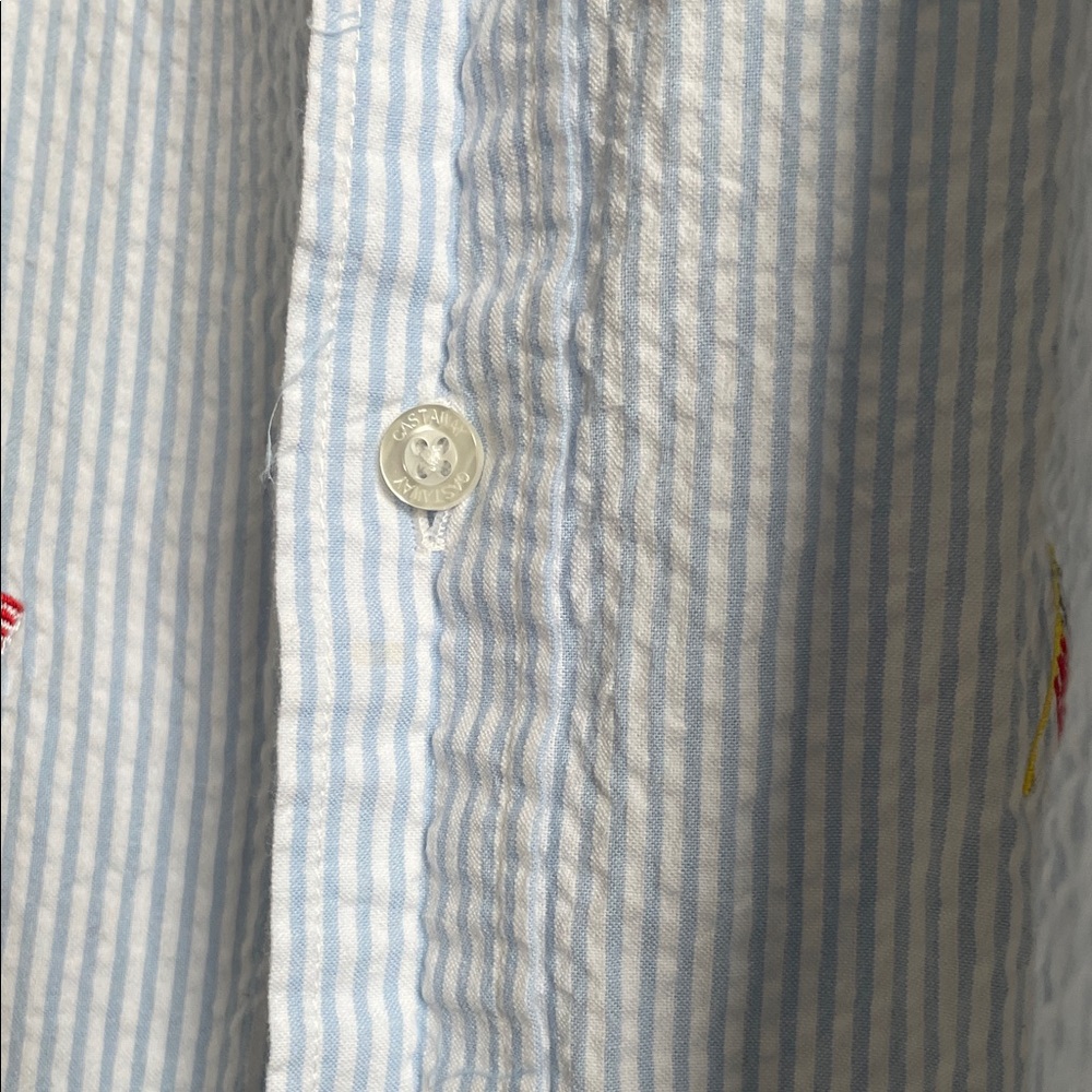 Castaway Light Blue Shirt with Red Embroidery - Picture 4 of 7
